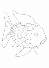 Fish Rainbow Template Outline Coloring Printable Cutouts Paper Clipart Tissue Cute Craft Colored Use Watered Glue Down Cliparts Ocean Clip sketch template