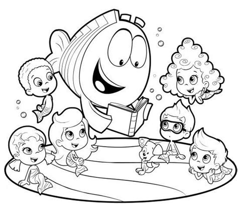 coloring pages bubble guppy coloring pages