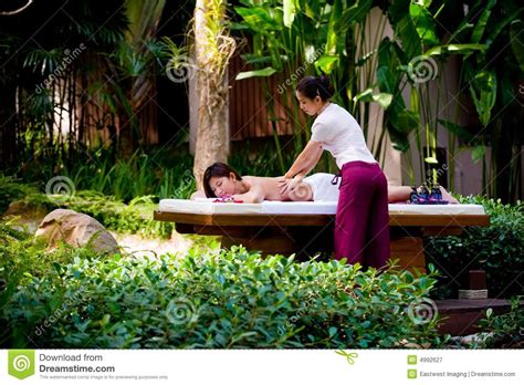 Outside Massage Stock Image Image Of Pamper Ready Green 4992627