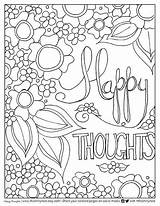 Coloring Pages Adult Printable Happy Quotes Sayings Quote Color Social Markers Print Birthday Smilingcolors Sheets Pencils Marker Pens Brush Tutorial sketch template