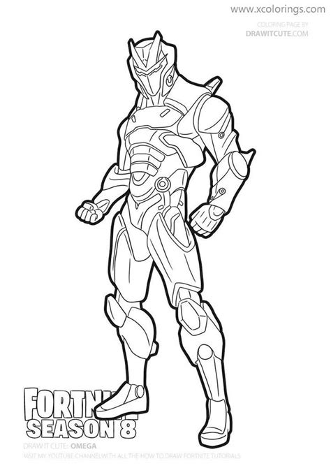 fortnite skin coloring pages omega xcoloringscom
