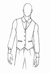 Waistcoat Draw Tuxedo Selected Croquis Croqui Suspended Bocetos Traje sketch template
