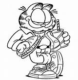 Coloring Pages Garfield Moon Cartoon Printable Color Sheets Adult Disney sketch template