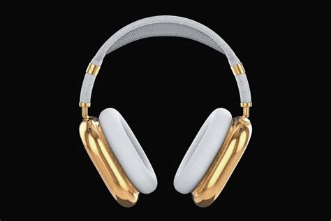 russian company  build     solid gold airpods max headphones