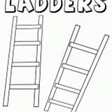 Ladder Coloring Pages Ladders sketch template