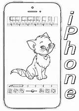 Iphone Coloring Pages Print Iphone6 sketch template