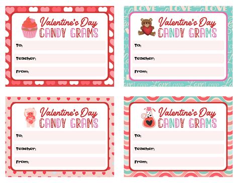 valentines candy grams    printables printablee