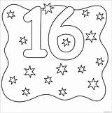 16 Coloring Pages Stars Numbers Sixteen Number Online Sheet Twenty Six Color Coloringpagesonly sketch template