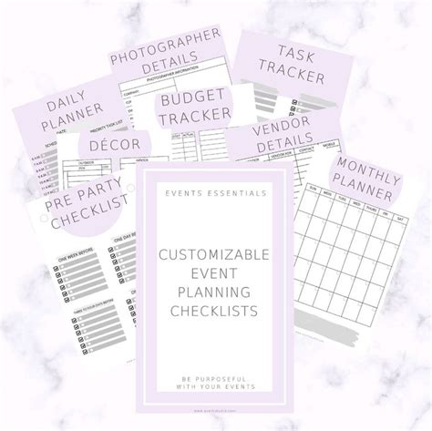 editable event planner template  budget tracker etsy event