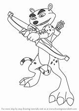 Spyro Hunter Cheetah Drawing Draw Step Tutorials Games sketch template