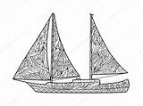 Colorare Sailboat Barca Vela Adulti Barche Alexanderpokusay sketch template