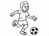 Soccer Coloring Playing Pages Boys Boy Player Girl Kids Kid Print Sports Players Color Printable Football Sport Socce Book Child sketch template