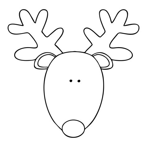 printable reindeer face template      reader