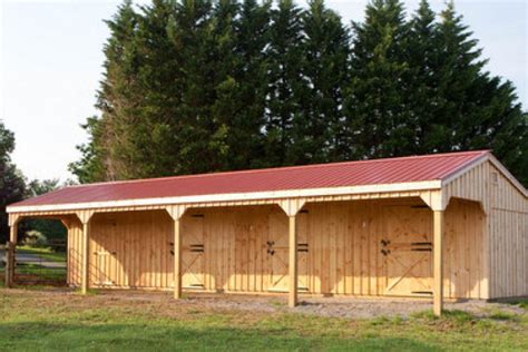 Stall Barn With 8 Or 10 Overhang Lancaster County Barns