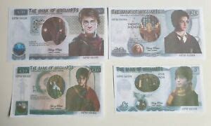 harry potter fantasy money set   bank  hogwarts banknotes ebay
