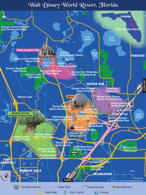 map  theme parks  florida printable maps