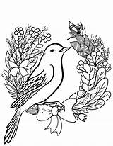 Oiseau Dessin Colorier Printemps Facile Coloriage Imprimer Artherapie sketch template