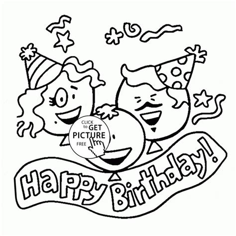 happy birthday family coloring page  kids holiday coloring pages