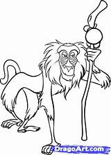 Rafiki Disney Lion King Drawing Draw Coloring Characters Drawings Step Cartoon Pages Canvas Easy Paintings Getcolorings Color Printable Visit Paintingvalley sketch template