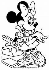 Minnie Mouse Coloring Pages Colouring Disney Print Colorear Para Dibujos Printable Mickey Christmas Retro Disegni Colorare Da sketch template