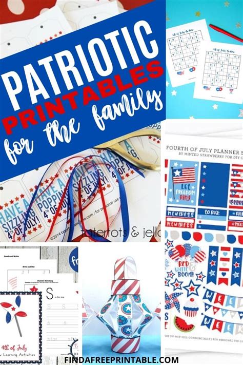 patriotic printables    family find   printable