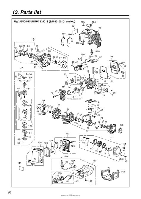 red max bczs  engine serial     date  parts diagram