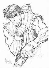 Fighter Bison Ryu sketch template