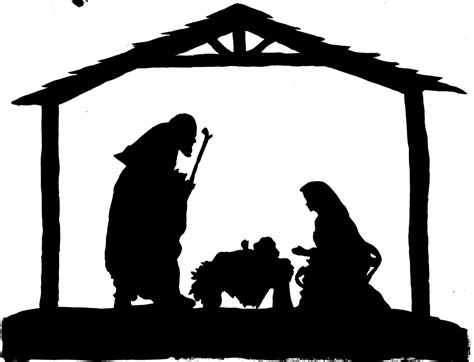 nativity silhouette template
