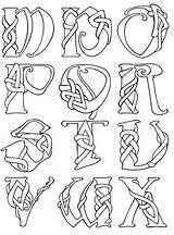 Celtic Alphabet Pages Coloring Getcolorings sketch template
