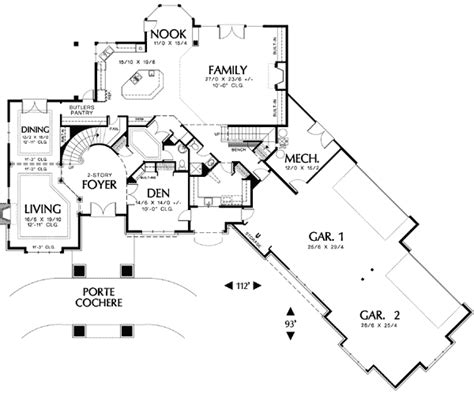 spectacular house plans  courtyard garage home building plans