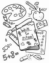 Coloring School Pages Back Printable First Welcome September Sheet Supplies Kindergarten Kids Pdf Old Color Sheets Printables Preschool Print House sketch template
