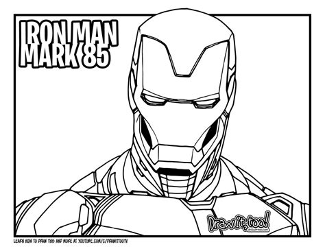 avengers infinity war iron man mark  coloring pages total update