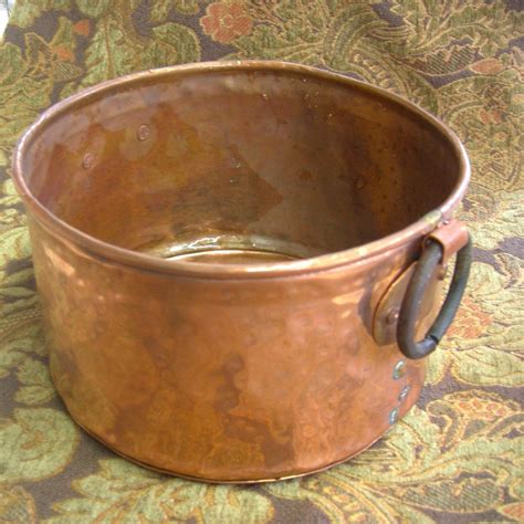 large solid decorative copper pot  turkart  etsy
