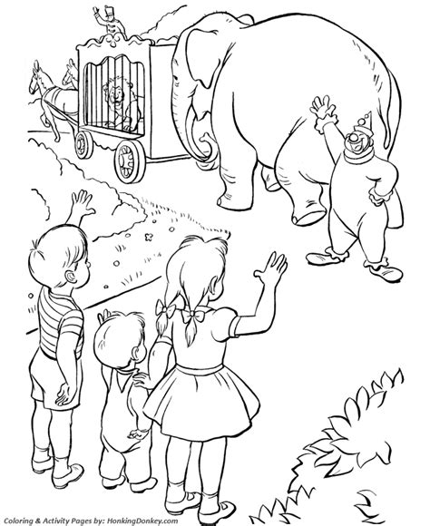 circus animal coloring pages circus elephant coloring page  kids