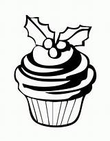Coloring Pages Cake Cupcake Cupcakes Printable Sheets Birthday sketch template
