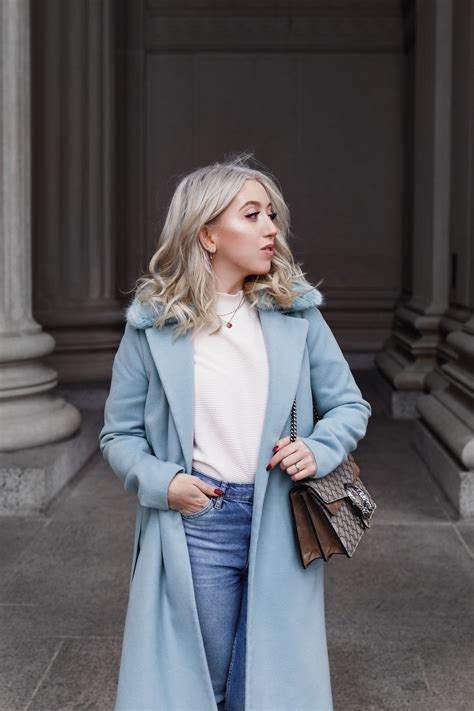 perfect coat   season lily  blog blue coat outfit