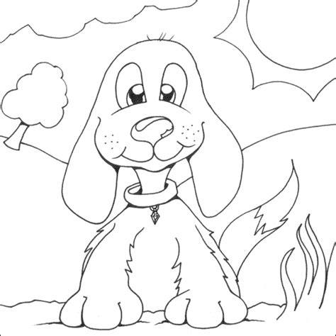 cute dog coloring pages  print
