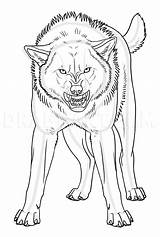 Angry Skizze Dragoart Snarling Makangeni Werewolf Lobos sketch template