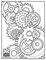 Gears Coloring Drawing Rembrandts Young Getdrawings sketch template