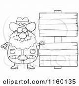 Prospector Plump Blank Signs Wood Outlined Coloring Clipart Cartoon Vector Thoman Cory Chubby Miner Parchment Banner Over Piece Gold Large sketch template