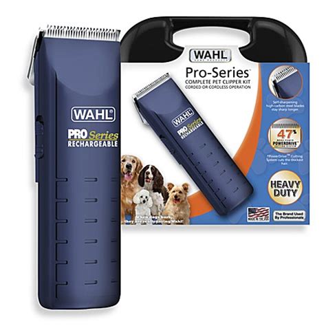 wahl pro series complete pet clipper kit corded  cordless operation