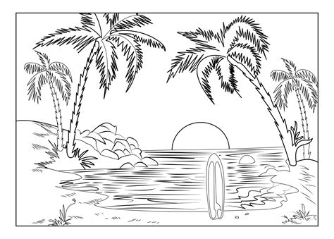 coloring landscapes  adults coloring pages