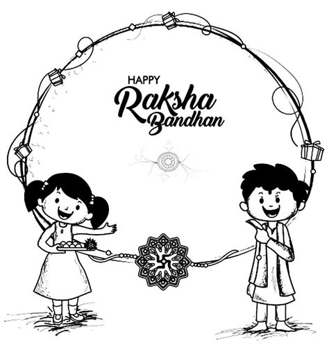 printable raksha bandhan coloring page  printable coloring