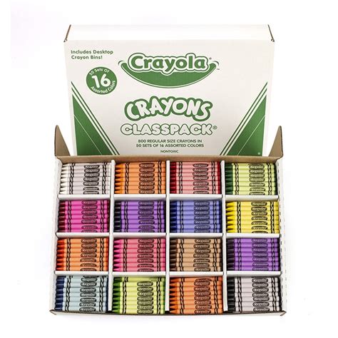 crayon classpack reg size  colors pack   bin