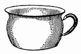 Pot Chamber Vintage Transfer Digital Graphic sketch template