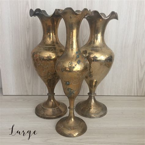 brass vintage vases assorted designs  pretty prop shop wedding