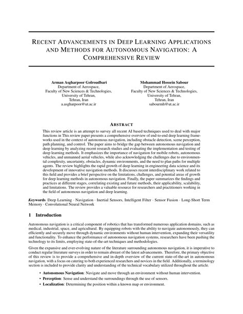 pdf recent advancements in deep learning applications and methods for