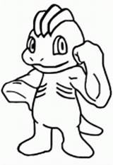 Pokemon Coloring Machop Machoke Drawings sketch template
