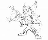 Ratchet Clank Coloring Pages sketch template