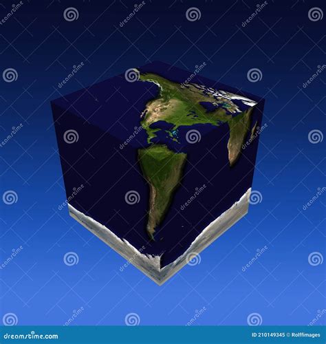 planet earth  cube shape stock illustration illustration  cube